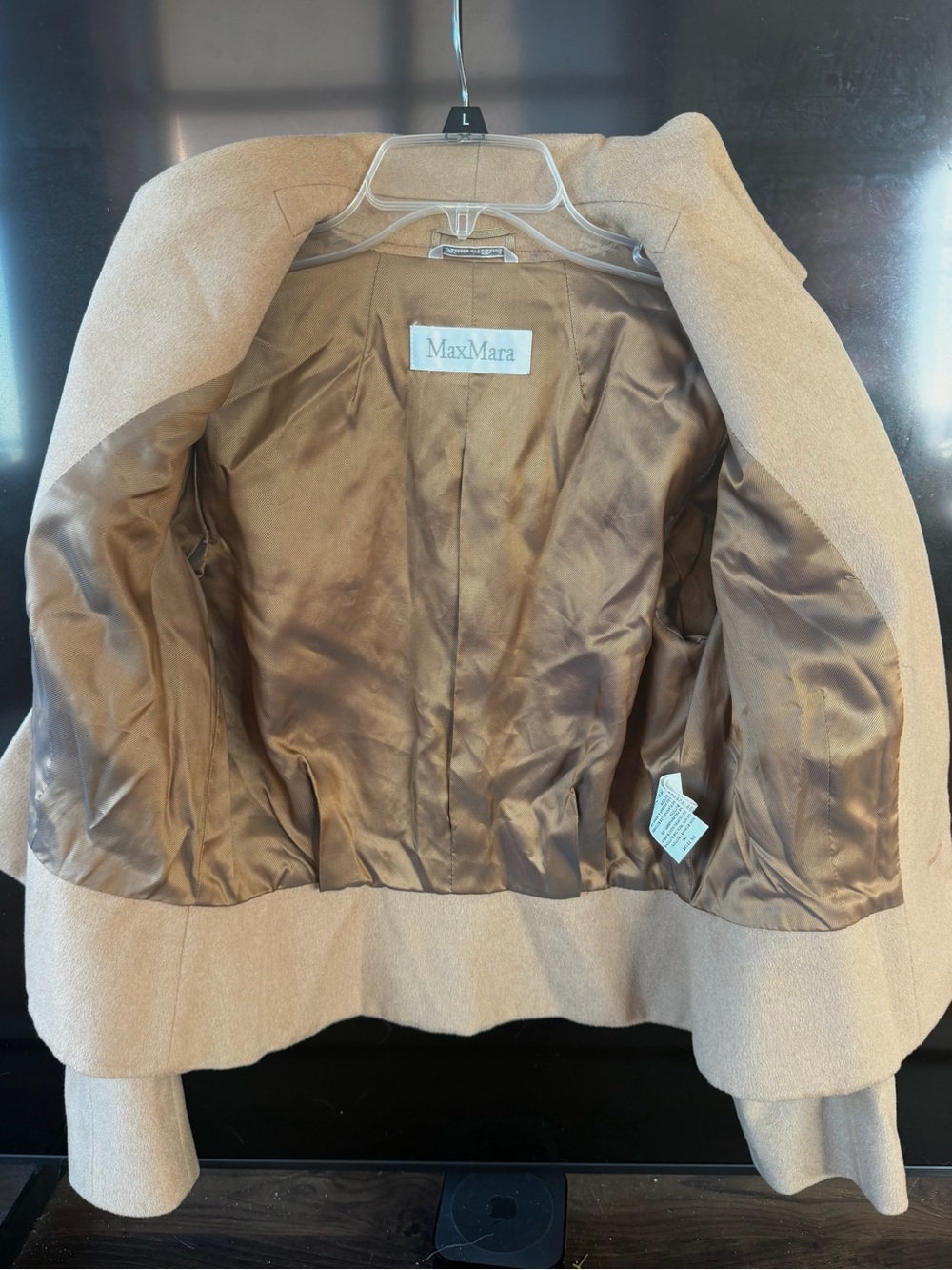 Max Mara Italy 100% Camelwool Cropped Single Breasted Jacket Blazer US 10 - Picture 5 of 12